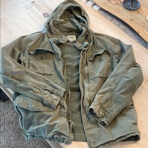 Old Navy Green Military Field Jacket with Hood
